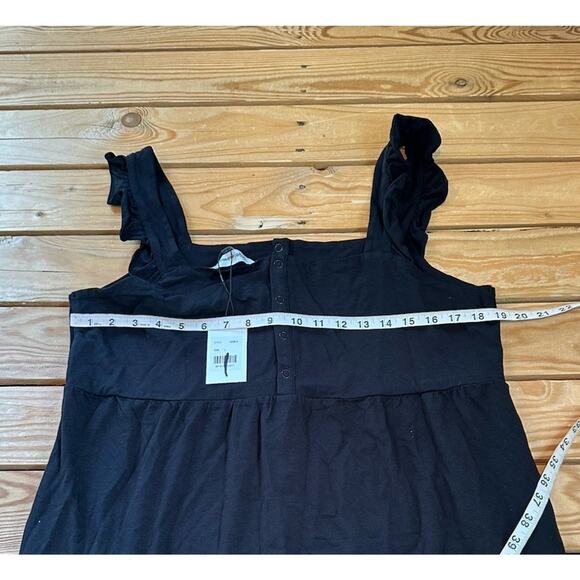 NWT Angel Maternity Tank Dress Size Large Women’s Black Snap Front - Picture 9 of 9
